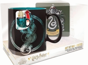 Harry Potter, Slytherin, Gif Set: taza térmica y portavasos (set de 2 piezas)