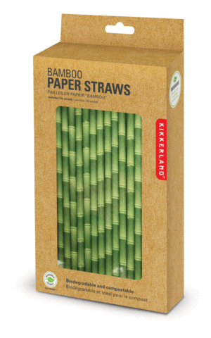 Bamboo Paper Straws: popotes de bambú 144 piezas (CU75)