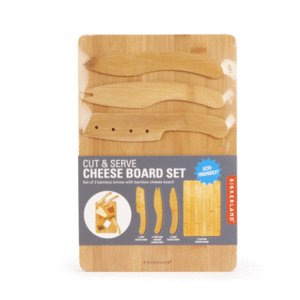 Cut & Serve Bamboo Cheese Board Set: tabla para cortar (PM22)