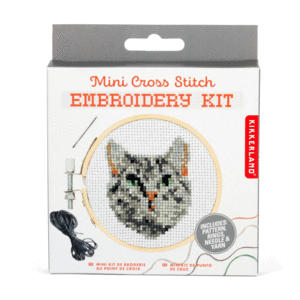 Mini Cross Stitch Embroidery Kit, Cat: kit de bordado (GG239)