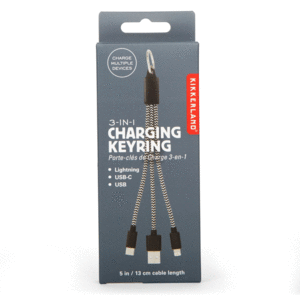 3-in-1 Charging Keyring: cargador de celular (varias entradas) (US252)