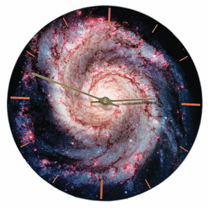 Astrophotography, Whirlpool Galaxy: reloj de pared