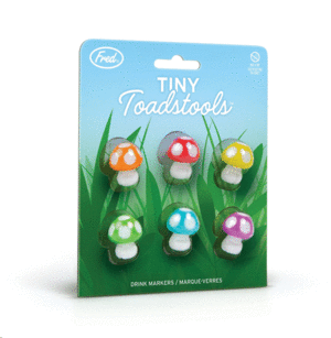 Tiny Toadstools: identificadores de bebidas
