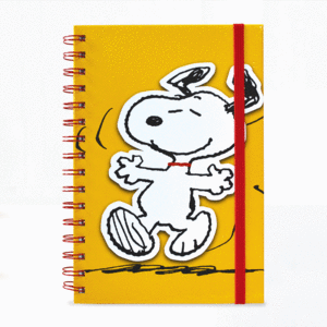 Snoopy, amarillo: libreta con espiral