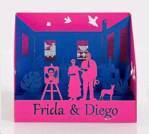 Frida & Diego: tarjeta postal Pop Up