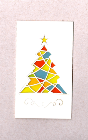 Árbol: tarjetas luz