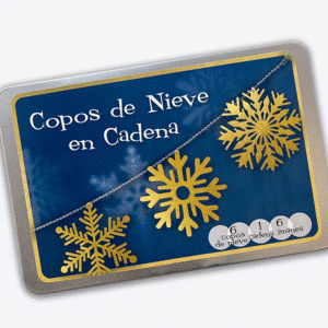 Copos de nieve: set de postales colgantes