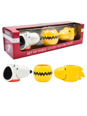 Peanuts, Snoopy, Charlie & Woodstock, Mini Cup Set: set de 3 mini tazas