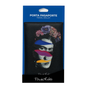 Frida, negro: portapasaporte