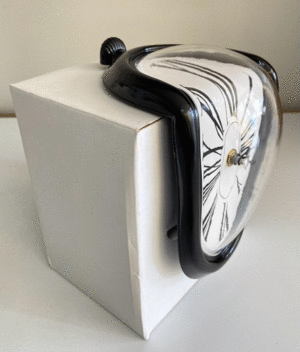 Dalí Melting Clock, Black: reloj de escritorio