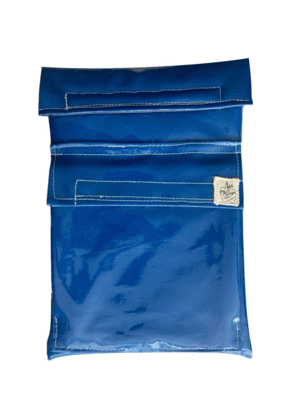 Leer me enciende, azul: portalibros de vinil