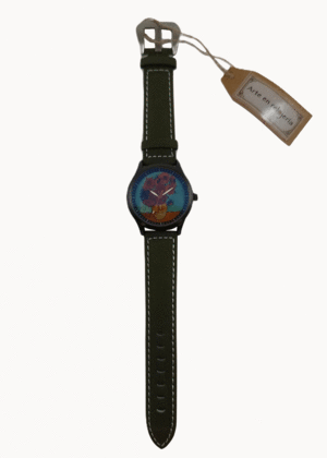 Van Gogh, los girasoles, chica, gris, verde: reloj de pulsera