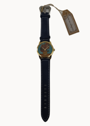 Van Gogh, los girasoles, chica, cobre, azul marino: reloj de pulsera