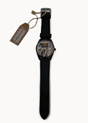 Klimt, el árbol de la vida, mediana, negro, negra: reloj de pulsera