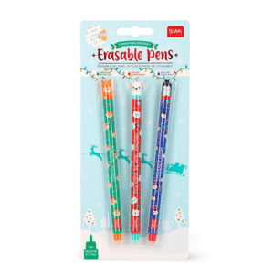 Erasable Pens, Christmas Edition: set de 3 plumas borrables