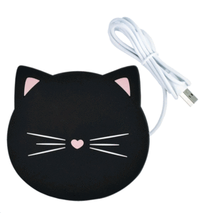 Black Kitty Cat, USB Mug Warmer: base térmica para taza