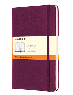 Moleskine Classic, Purple, Large, Ruled, Hard: libreta