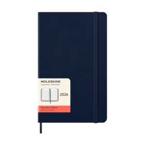 Moleskine, Daily, Sapphire Blue, 12M, Large, Hard: agenda diaria 2026