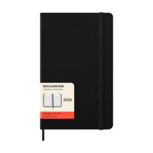 Moleskine, Daily, Black, 12M, Large, Hard: agenda diaria 2026