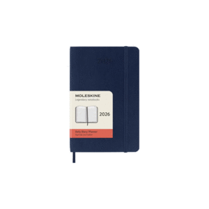 Moleskine, Daily, Sapphire Blue, 12M, Pocket, Soft: agenda diaria 2026