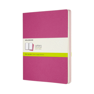 Moleskine, Cahier, Pink, XL, Plain, Soft: set de 3 libretas blancas