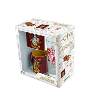 Harry Potter, Gryffindor, Gift Set: portavasos, taza y  vaso (3 piezas)