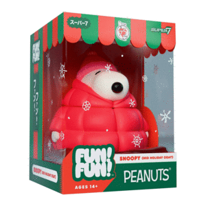 Fun! Fun!, Peanuts, Puffy Red Holiday Coat Snoopy: figura coleccionable
