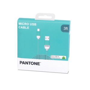 Pantone Turquoise, Micro USB: cable USB para celular (1m)