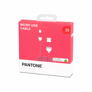 Pantone Pink, Micro USB: cable USB para celular (1m)