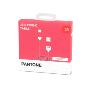 Pantone Pink, USB Type-C: cable USB para celular (1m)
