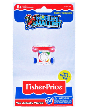 Worlds Smallest, Fisher Price Classic, Chatter Phone: figura coleccionable miniatura (COL-505)
