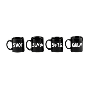 Mug Shots: set de 4 vasos tequileros