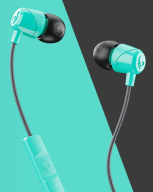 Skullcandy, Jib In-Ear, Wired Earbuds, Turquoise & Black: audífonos alámbricos