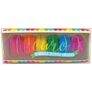 Macarons Eraser: set de 6 gomas para borrar (112-052)
