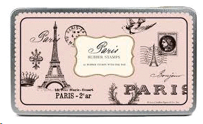 París: Sellos de goma (12 piezas)
