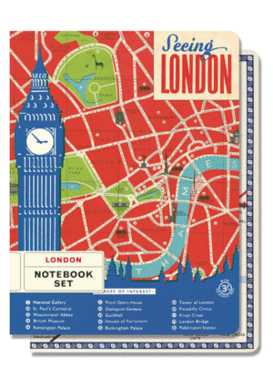 Vintage London: libreta mediana (set de 2 libretas)