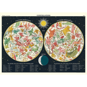 Constellations 2, Vintage Poster: papel decorativo
