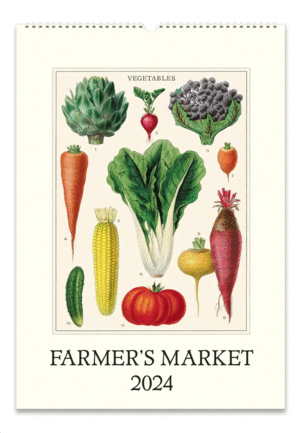 Farmer's Market: calendario de pared 2024