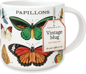 Butterflies: taza de cerámica