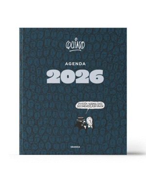 Quino, columnas, azul, encuadernada: agenda semanal 2026