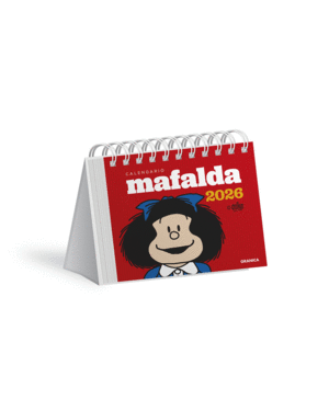 Mafalda, rojo: calendario de escritorio 2026