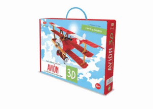 Construye el avion, puzzle 3D: modelo armable de cartón