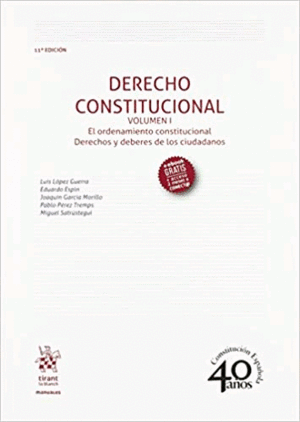 Derecho constitucional. Volumen I