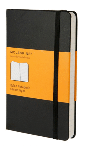 Moleskine Classic, Black, Pocket, Ruled, Hard: libreta