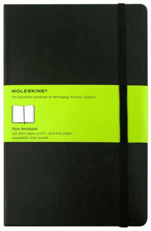 Moleskine Classic, Black, Large, Plain, Hard: libreta