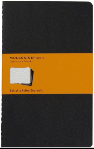 Moleskine Cahier Ruled Black Large: set de libretas