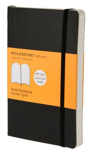Moleskine Classic, Ruled, Pocket, Soft, Black: libreta