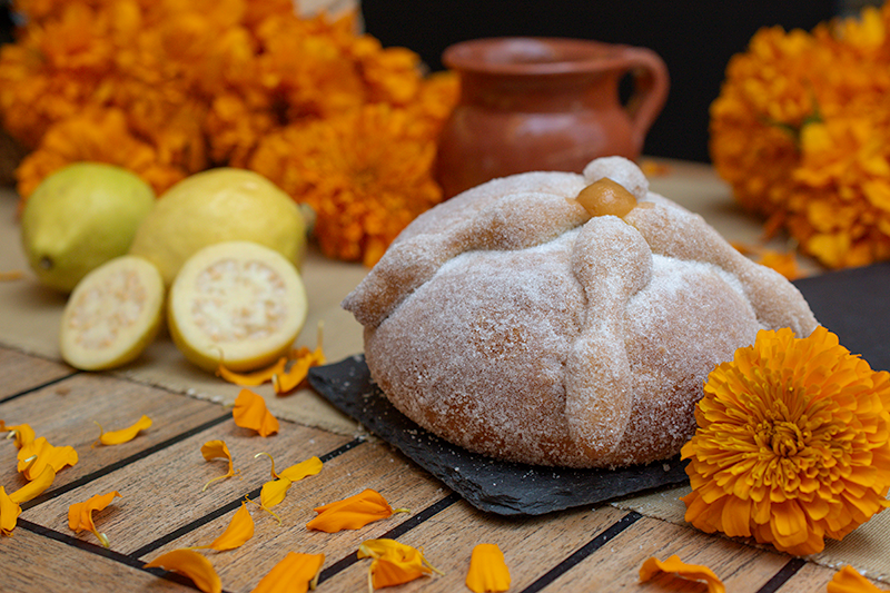 Pan de Muerto with Guava