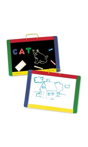 Magnetic Chalkboard and Dry-Erase Board: pizarrón magnético doble (10145)