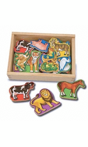 Wooden Animal Magnets: figuras de madera magnéticas (10475)